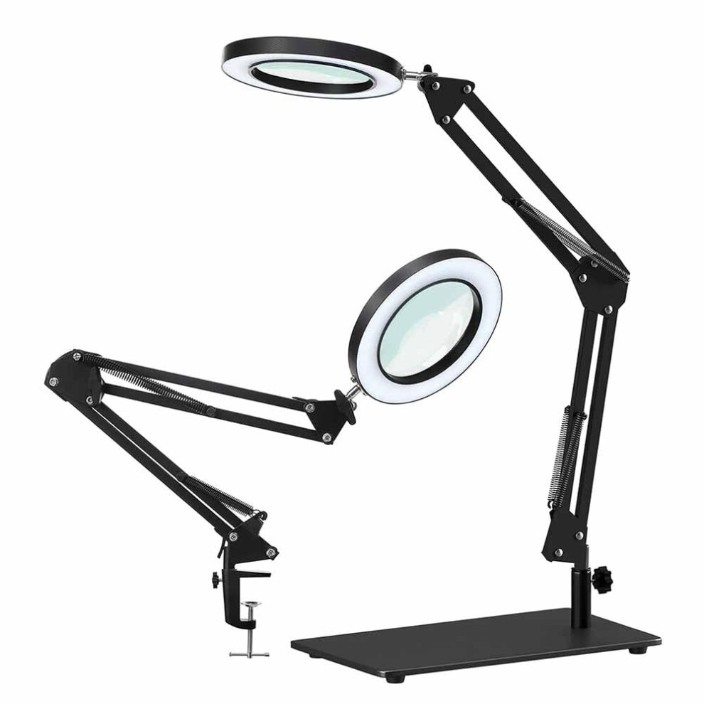 Light Magnifying Glass With And Stand, 10X Led Magnifier, 72 Dimmable Leds