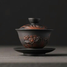 Chinese Gaiwan Porcelain Teacup 150ml Multicolor Lotus Kung Fu Tea Ceramic Gaiwan Set