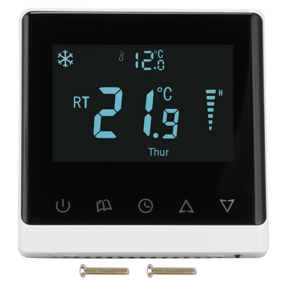 Smart Programmable Thermostat Dual Control Digital Thermostat With Ntc Sensor Temperature Controller Lcd Display Ac220v High Accuracy Touch Buttons Fo 9436597645170