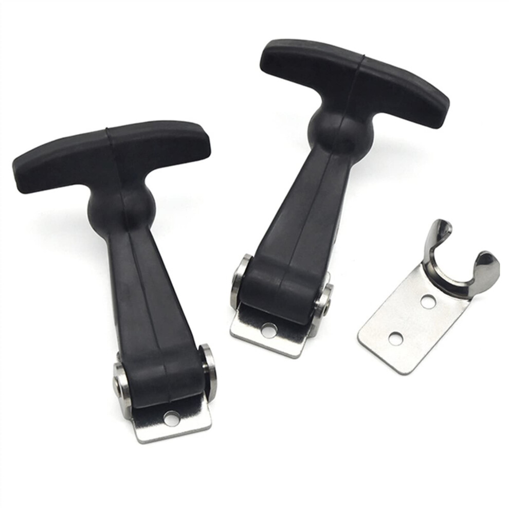 Galvanized Latches Buckle Holder Internal Button Hook Rubber Elastic Vehicle Absorption Engine Cover Hasp 1Pcs 9339159673263