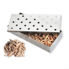 Stainless Steel BBQ Box For Wood Chips, Large-Capacity Charcoal Container, For Gas And Charcoal Grill