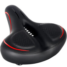 Mjuk cykelkudde för män och kvinnor, slitstark bred cykelsadel med andningsbart luftflöde, dubbel stötdämpande sadel för peloton och stat