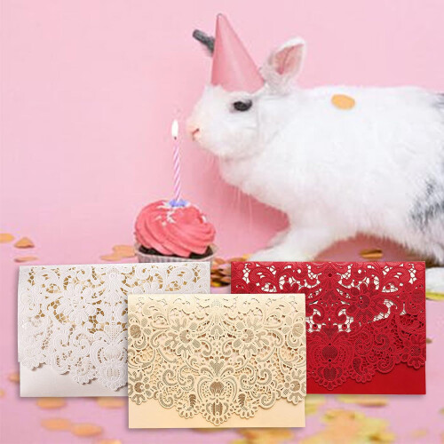 Wedding invitation cards with envelopes, 10 pieces 2