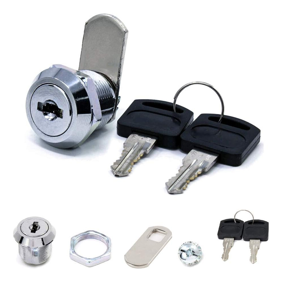 Elegant Hardware Locks For Cabinet, Keyed Different Cam Lock With Zinc Alloy Material And Silver Tone Finish, Swing Tab Suitable For Bedroom Office Ga 9436597765175