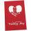 3D bride and groom floral wedding invitations (1Piece) 5
