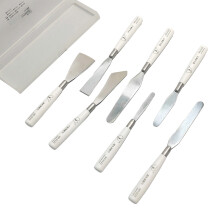 Ensemble de spatules pour artistes, manche en bois, Palette,