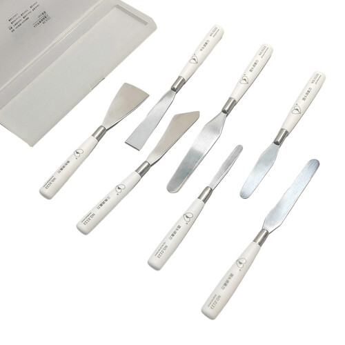Ensemble de spatules pour artistes, manche en bois, Palette,