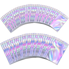 Transparente Displaybeutel, holografische wasserdichte Verpackung für Kleinunternehmen, wiederverschließbare geruchsdichte Aufbewahrungsbeutel, 200