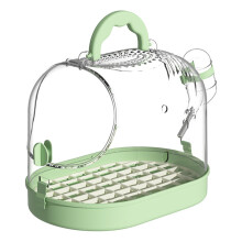 Small Bird Parrots Carriers Portable Green Clear Parrots Carrying Box For Kids Easy To Carry Outdoor Bag