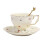 Fragmented Coffee Cup Set Cup And Plate Ceramic, English LargeCapacity Tea Cup, Model D Light Grey 1
