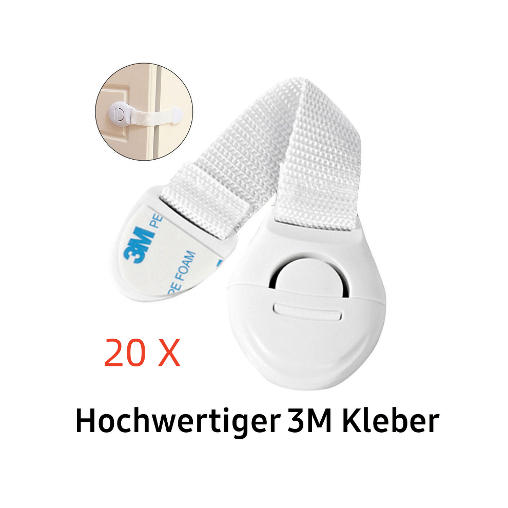 Multipurpose Baby Proofing Locks, Child-proofing for Cabinets, Drawers, Appliances, Tool-Free Installation with Extra Strong Adhesive, No Screws, Safe