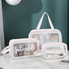 Elegantes Reisetaschen-Set, durchscheinende, wasserdichte Kosmetiktasche für Reisen und Badezimmer, verstärkter Tragegriff für einfachen Transport