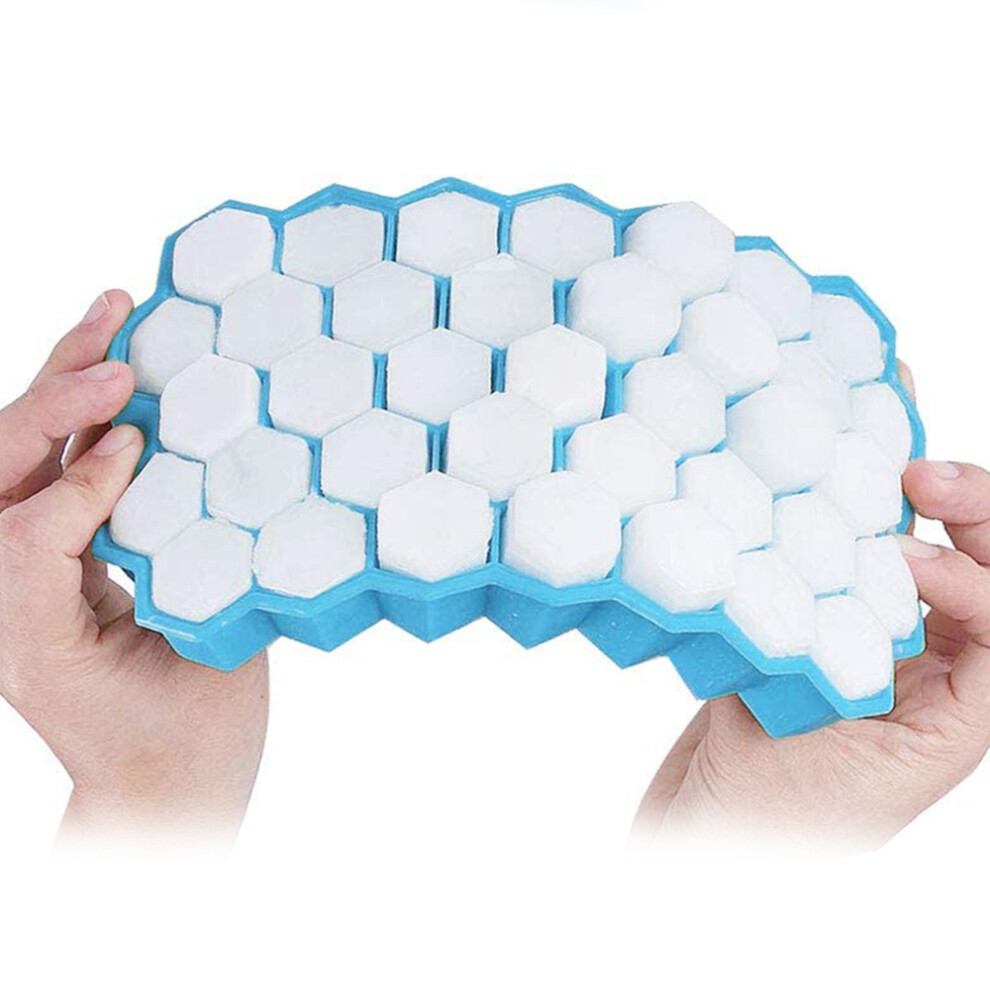 Silicone Splendor, Ice Cube Creators, Easy To Use And Clean, Lidded Ice Cube Tray, 37 Ice Cubes, For Whiskey, Cocktails, Food, Multi-Purpose Ice Tray, 9155353280485