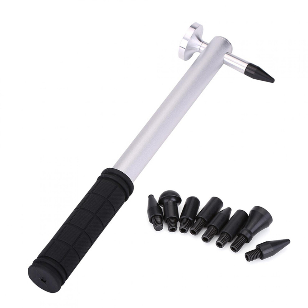 Dent Hammer, Dent Hammer, Paintless Body Paint Dent Aluminium Alloy Knockdown Tap Down Hammer With 8 Heads 9105992658770