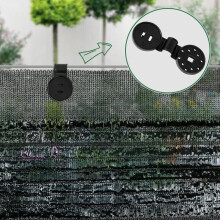 Skyggedugklemmer til havenet, kraftige låsegrebsskærmnetbeslag med justerbart design, vindtætte markiser, sikker fastgørelsesløsning, UV