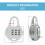 All-in-One Security Solution, Combination Lock for Locker, Resettable 3-Digit Code, Keyless Suitcase Lock, Weatherproof Padlock, Sturdy Zinc Alloy Bui 2