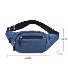 Pochete versátil para homens e mulheres, em tecido Oxford com alça ajustável, ideal para corrida, caminhada e viagens. Múltiplas opções de