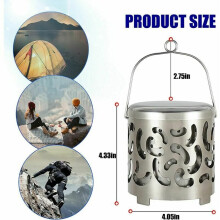 Réchaud portable pour randonneurs, housse chauffante résistante aux hautes températures, design compact et portable, multifonctionnel en acier