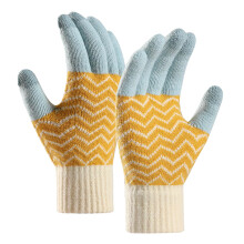 Women's Knitted Riding Gloves Touchscreen NonSlip Unisex Running Windproof Cycling 01 Blue