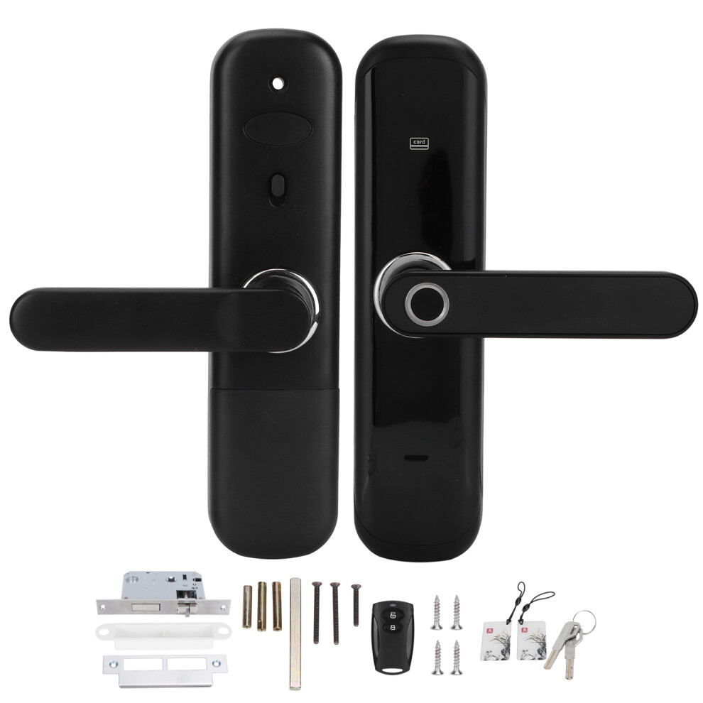 High Security Digital Door Lock Fingerprint Password Access Control With Ic Card And Mechanical Key Backup Smart Home Compatible 9060116405114
