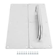 Premium Stainless Steel Door Handle Push Pull Plate Heavy Duty Commercial Grade Corrosion Resistant Durable Sturdy Base for Front Back Office Warehous