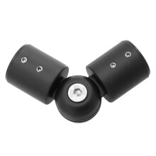 Curtain Rod Corner Connector Adjustable Angle Black Stainless Steel 304
