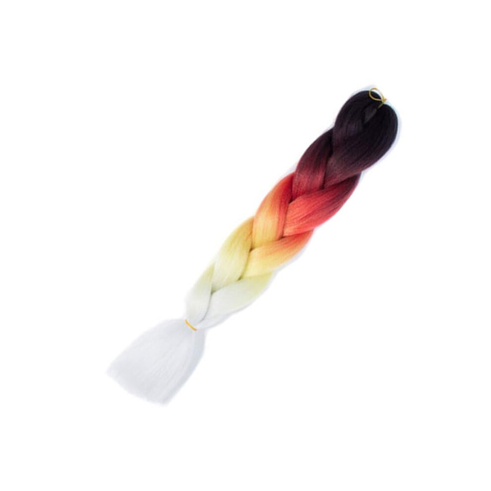 Unisex Jumbo Braiding Hair, 61 Cm, Ombre Color, Synthetic Braiding Hair Extension, Heatresistant Fiber