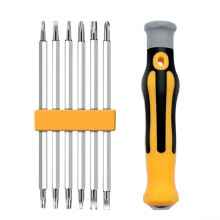 Screwdriver Set 7 Pcs Security Tamper Proof Magnetic Bits Chrome Vanadium Steel Hex Torx FlatHead Y U Star Cross Drivers