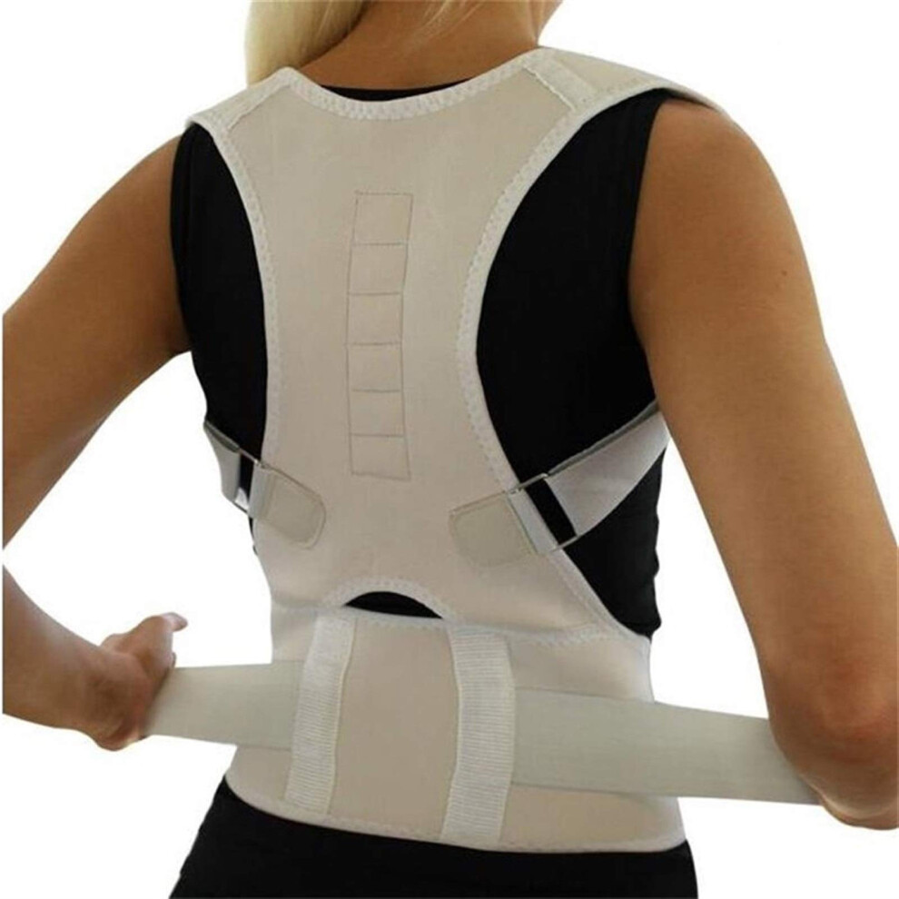 White Posture Corrector Shoulder Bandage Corset For Back Orthopedic Posture Correction Lower Back Support Belt Small