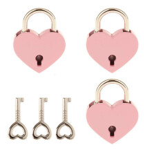 Herzförmige Vorhängeschlösser, rosa Mini-Vorhängeschlösser mit passenden Schlüsseln, sichere und stilvolle Lösung für Schmuckkästchen und
