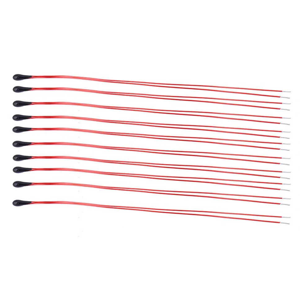Mf52b Thermistor Resistors With Enameled Wire, Temperature Sensor, Highly Sensitive, Thermistor, 10 Pieces Ref: 4010 9105992667888