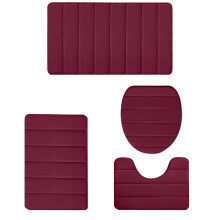 Colección de cómodas alfombrillas de baño, alfombras de baño antideslizantes de espuma viscoelástica ultrasuave con respaldo de PVC de secado