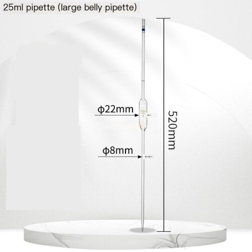 25 ml measuring pipettes  laboratory glassware with single marking 1