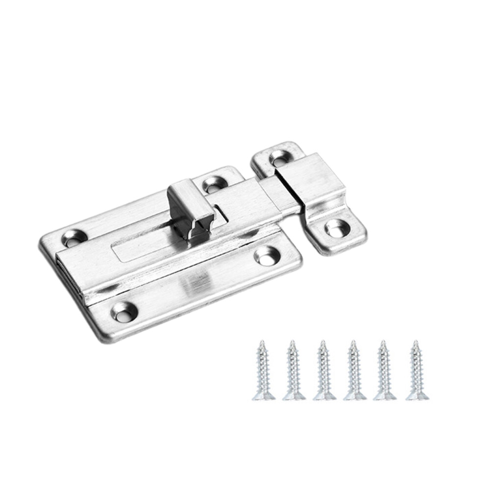 Stainless Steel Door Latch, Sliding Barrel Door Lock With Rust And Corrosion Resistant Finish, Durable Construction Security Latch Lock For Bathroom T 9436597710601