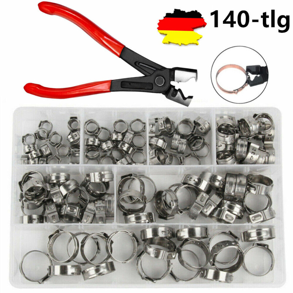 Ear Hose Clamp, 304 Stainless Steel Construction Offers Heat & Corrosion Resistance, Stepless Design Ensures Even Seal Pressure For Demanding Appl 9436597589238