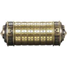 Valentine's Day Gift Cryptex Da Vinci Code, Birthday Gifts for Girlfriend with Metal Handicraft Decoration and Mystery Puzzle Game