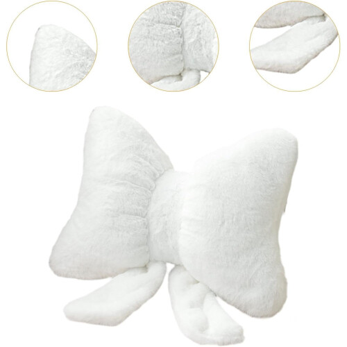 Bow Pillow Cushion Bedside and Sofa Use With Bowknot Design White Decorative Cushion 2