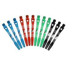 Aluminium Alloy Dart Shafts Threaded Metal Stems 12Piece Set Knurled NonSlip Grip Balanced For Tip Darts