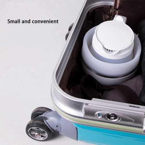 Foldable Electric Kettle, 0.6L Mini Silicone Travel Kettle (White) 2