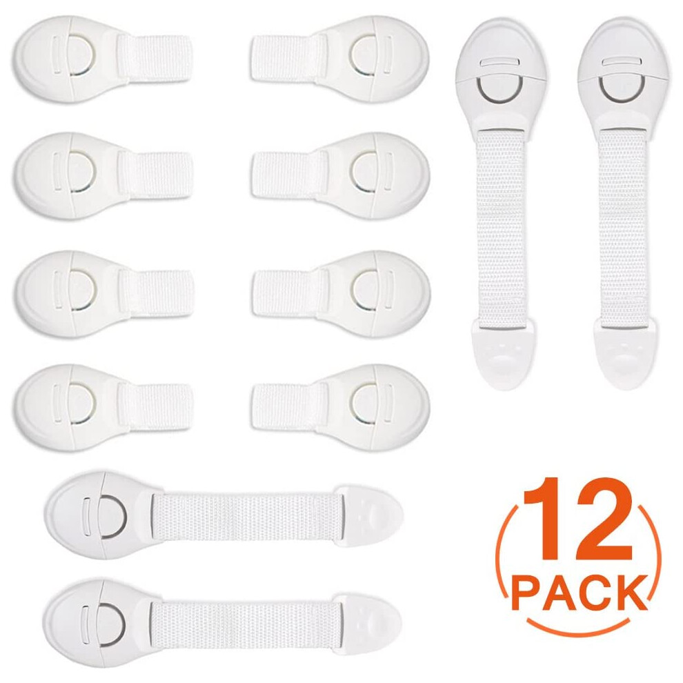 Child Safety Locks, Versatile Baby Proofing Solution Ensures Secure Attachment Without Drilling, For Cabinets, Drawers, Doors And More, Strong Adhesiv