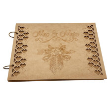 Invitation card made of hollow wood, multifunction card, ornament, accessories for wedding, birthday, festival, gift