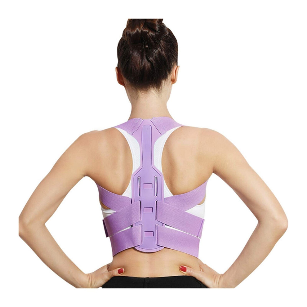 Back Posture Corrector Adjustable Back Brace Extended Support Belt Posture Correction Pink Small For Women