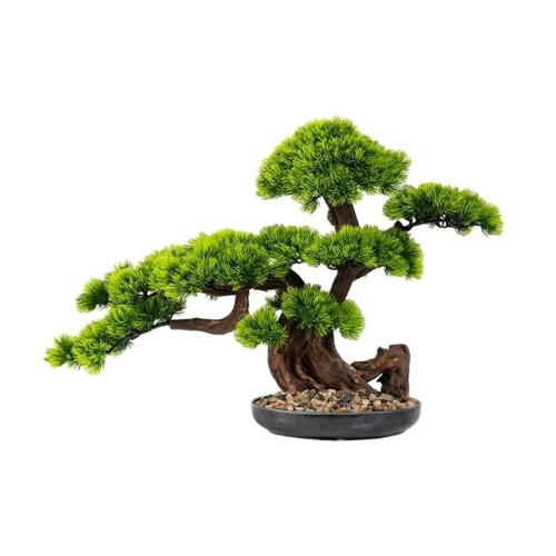 Artificial bonsai tree, desktop artificial plants for indoor bookshelf, office desk