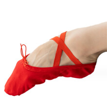 Scarpette da ballo con elastico, suola divisa con fodera in cotone traspirante, scarpette basse in tela morbida per danza classica, jazz e