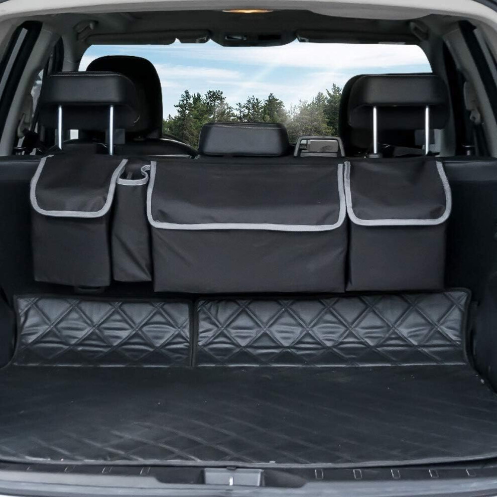 Car Interior Accessories For Backseat, Collapsible Hanging Organizer With Adjustable Straps, Large Capacity Waterproof Storage For Suv Truck Van, Dura 9466005696074