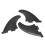 3 Teile/satz Surfbrett Fin PVC Fiberglas Longboard 6
