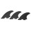3 Teile/satz Surfbrett Fin PVC Fiberglas Longboard 7