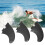3 Teile/satz Surfbrett Fin PVC Fiberglas Longboard 12