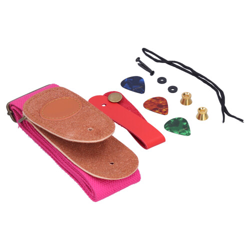 Gitarrengurt Halsgurt Zelluloid-Picks mit 2