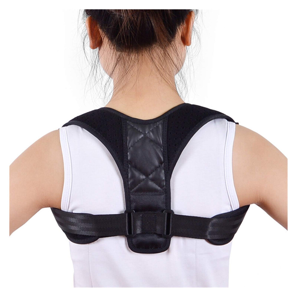 Brace Support Belt Adjustable Back Posture Corrector For Clavicle Spine Shoulder Lumbar Pain Relief Size Large